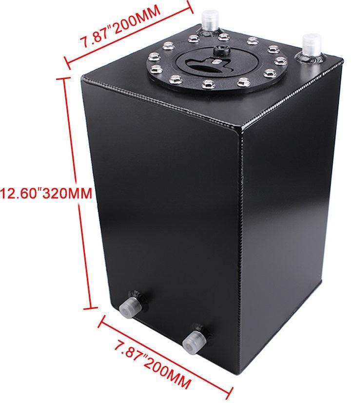 3 Gallon 12L Small Auxiliary Fuel Tank with Cap Polished Aluminum