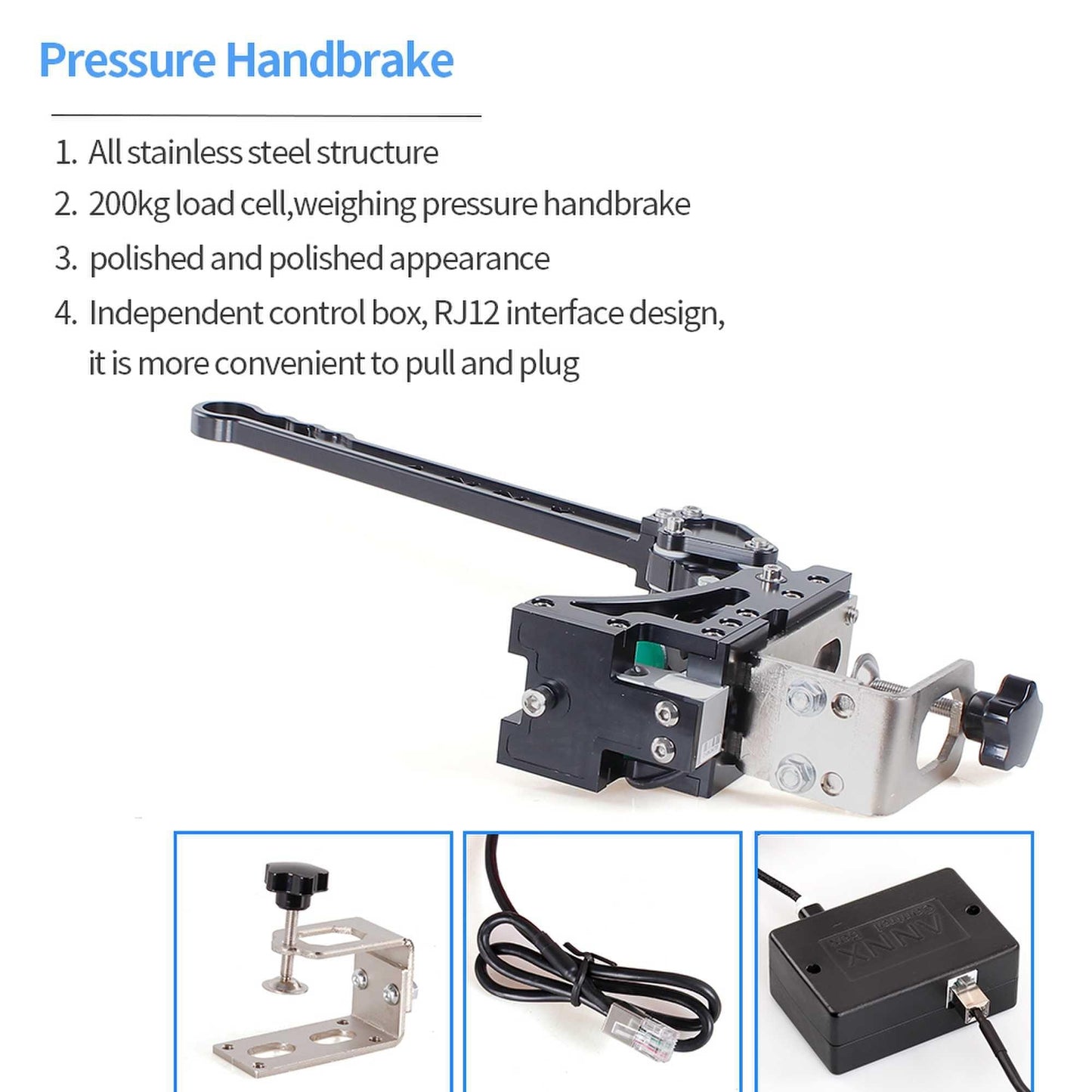 USB Weighing Pressure Handbrake Compatible with Logitech G25 G27 G29 G295 T300 T500
