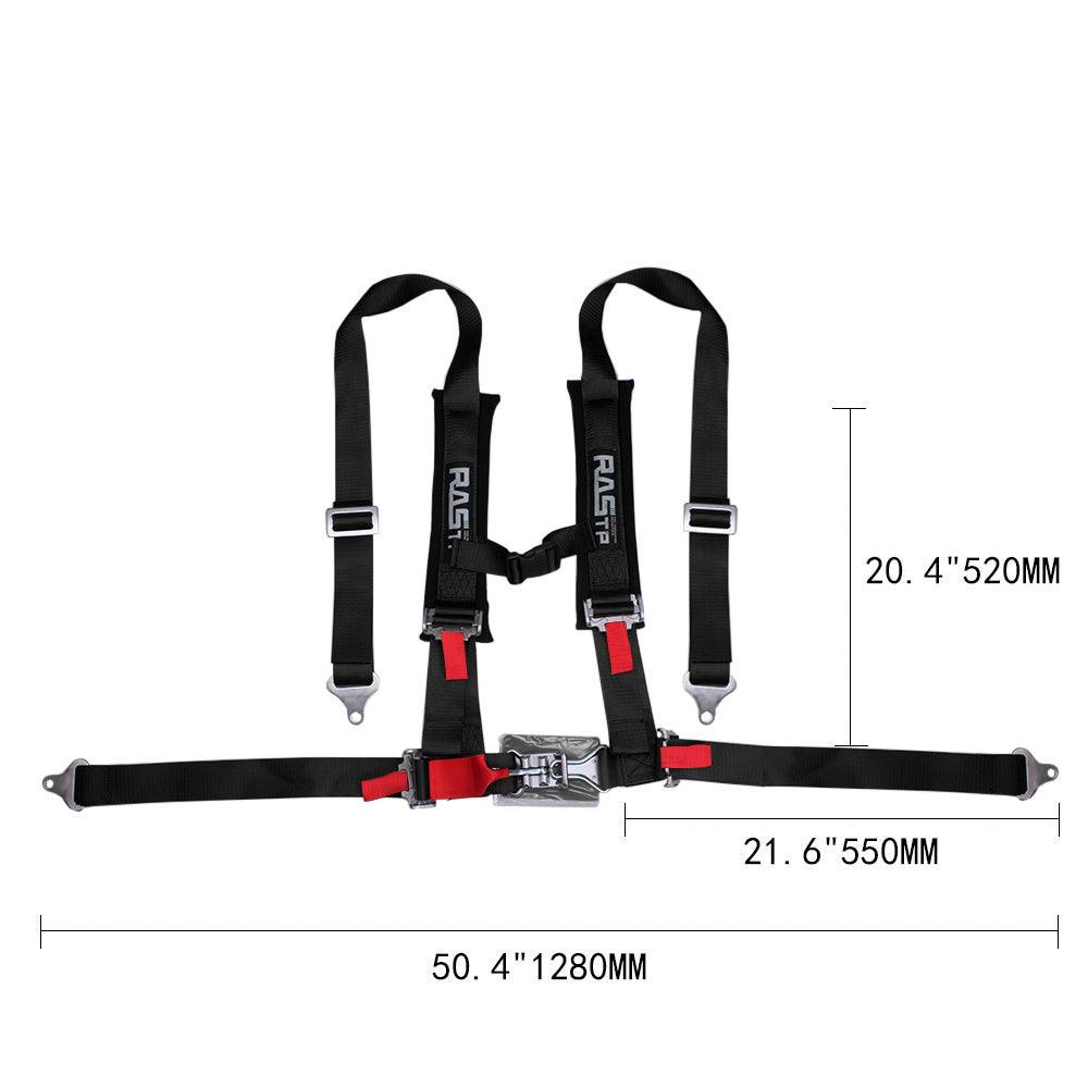 4 Point Safety Harness Racing Seat Belt with Comfort Heavy Duty Shoulder Pads