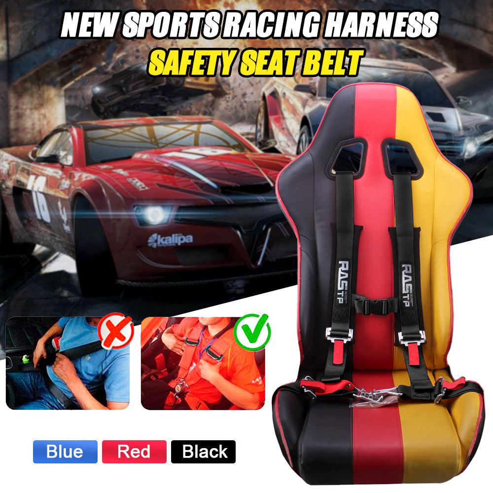 4 Point Safety Harness Racing Seat Belt with Comfort Heavy Duty Shoulder Pads
