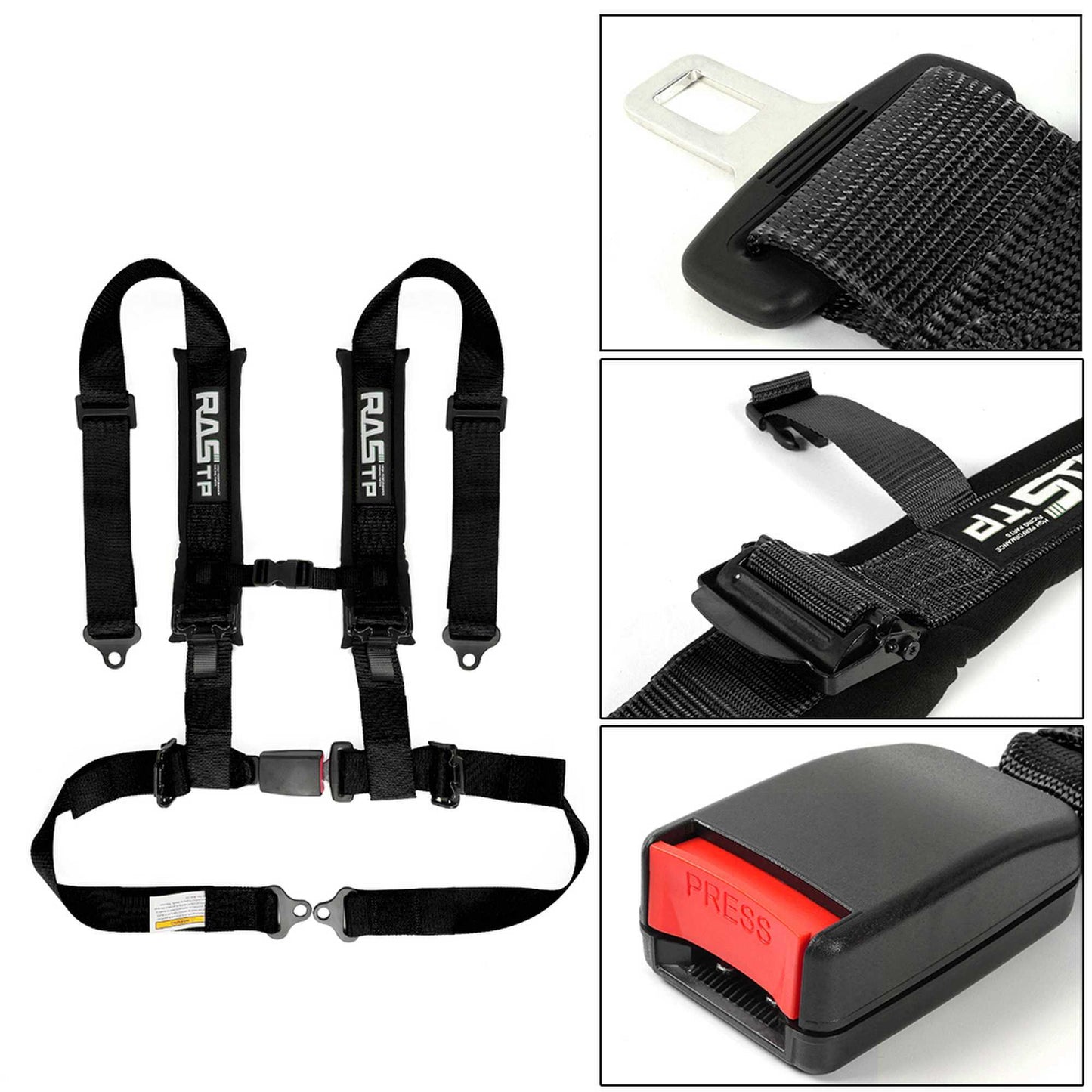 4 Point Seat Belt Harness with 2 Inch Sponge Padding