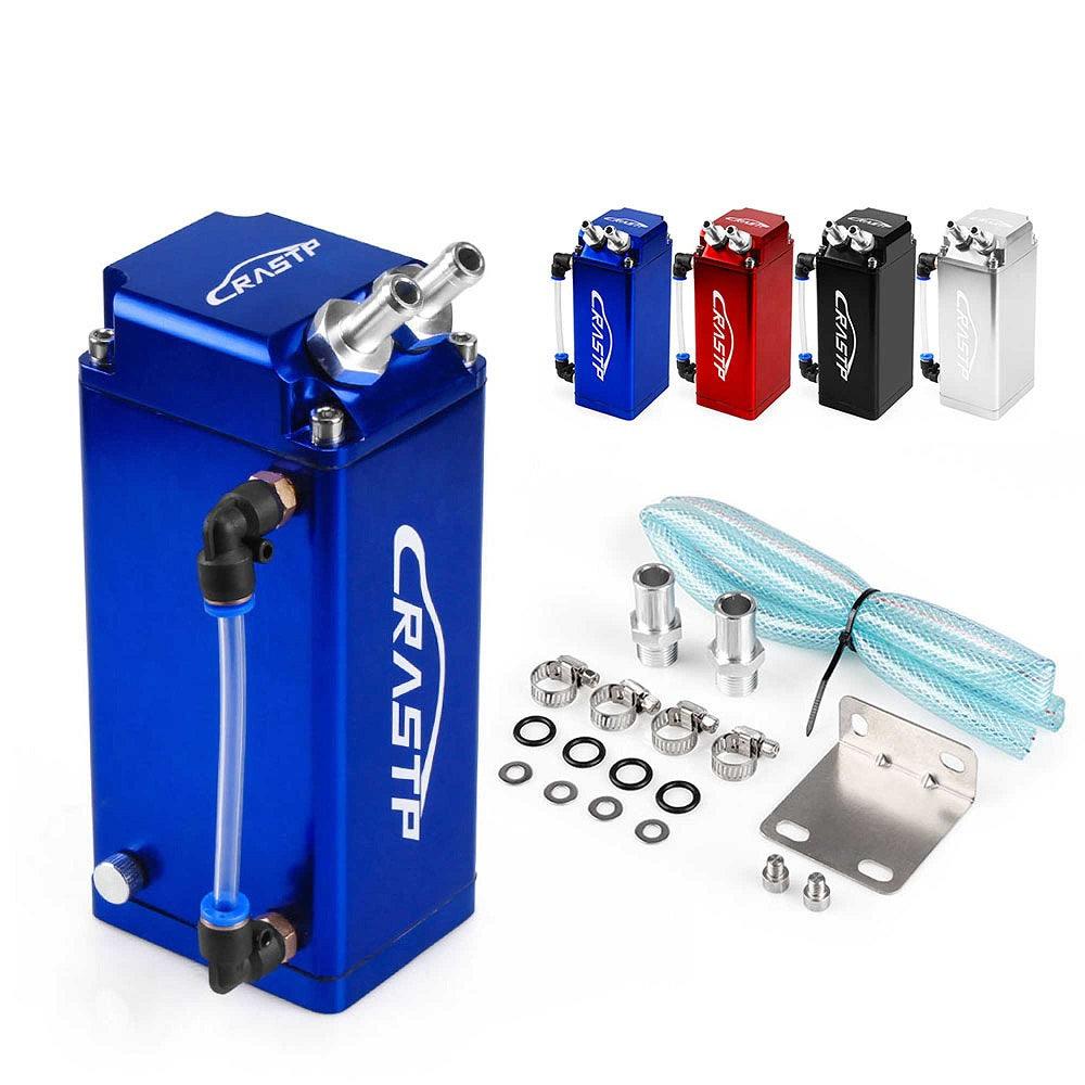 Universal Oil Catch Can Tank Square Shape Polish Aluminum 350ML