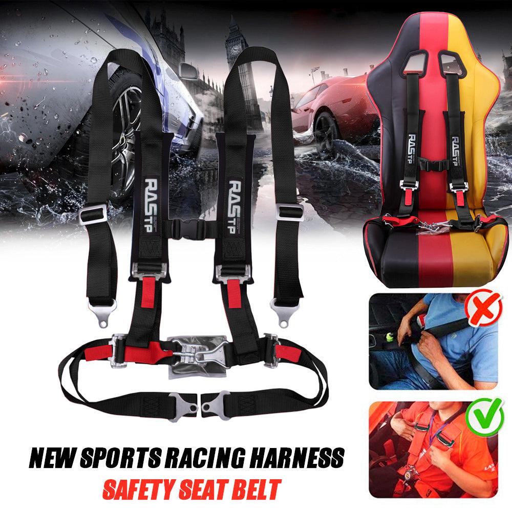 4 Point Safety Harness Racing Seat Belt with Comfort Heavy Duty Shoulder Pads