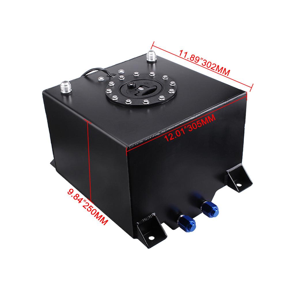 5 Gallon 20L Race Fuel Cell Gas Tank with Cap & Level Sender Top Feed