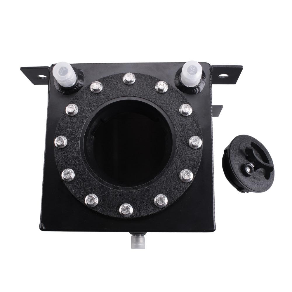 1 Gallon 4L Small Auxiliary Fuel Tank with Cap Polished Aluminum