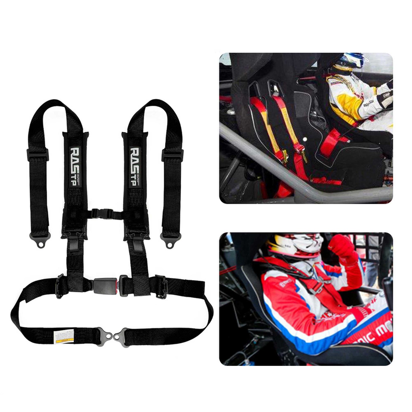 4 Point Seat Belt Harness with 2 Inch Sponge Padding