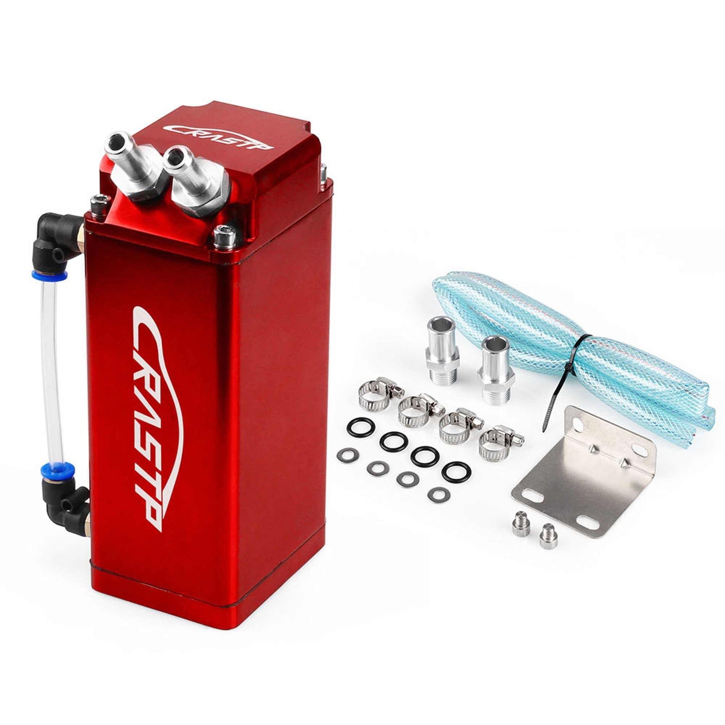 Universal Oil Catch Can Tank Square Shape Polish Aluminum 350ML