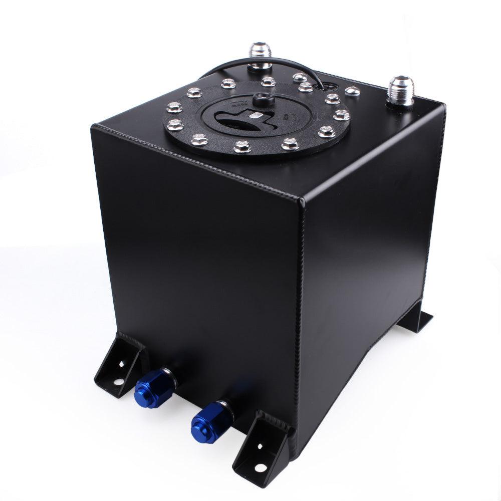 2.5 Gallon 10L Small Auxiliary Fuel Tank with Level Sender Polished Aluminum