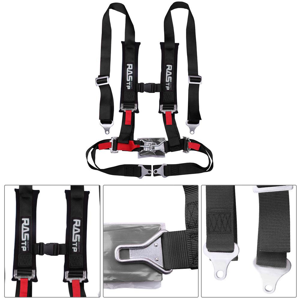 4 Point Safety Harness Racing Seat Belt with Comfort Heavy Duty Shoulder Pads