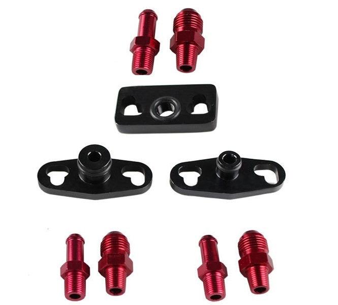 Car Turbo Fuel Rail Delivery Regulator Adapter Kit for Honda Mitsubishi Toyota