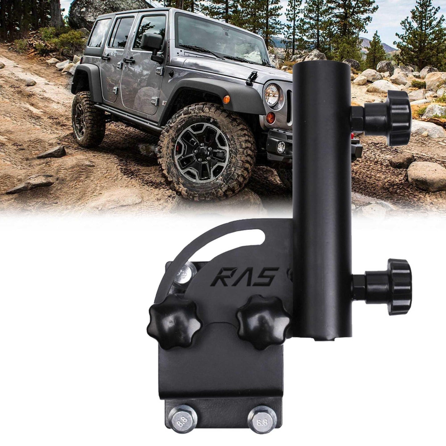 Off-Road Flag Holder Flagpole Flag Pole Antenna Base Bracket for Car Motorcycle Bike