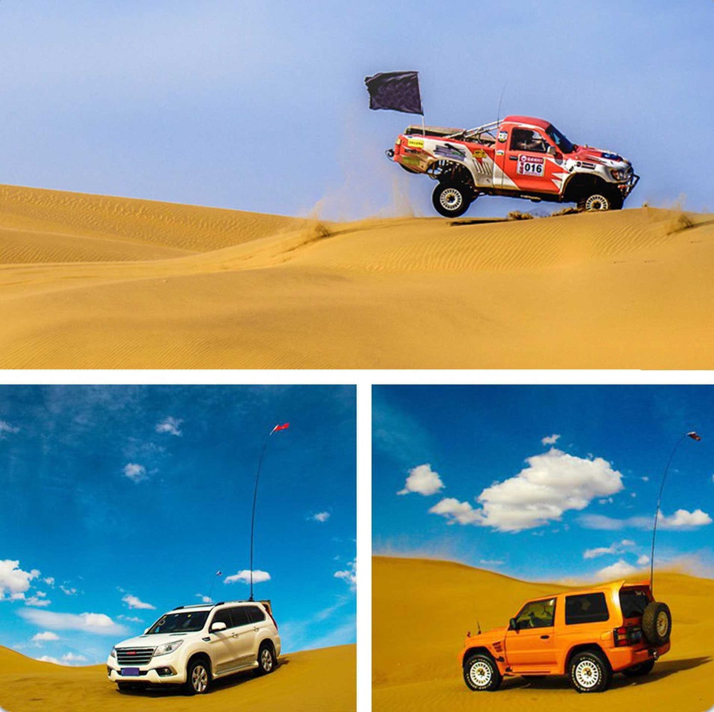 Off-Road Flag Holder Flagpole Flag Pole Antenna Base Bracket for Car Motorcycle Bike