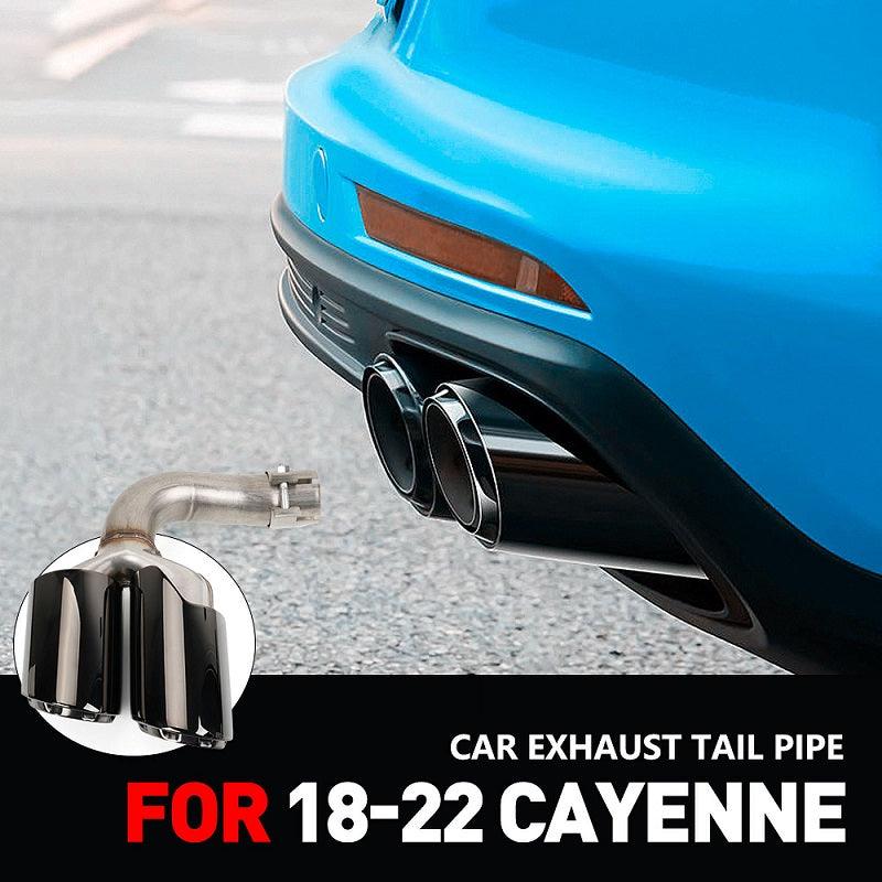 2018-2022 Porsche Cayenne Dual Round Exhaust Tip Exhaust Muffler