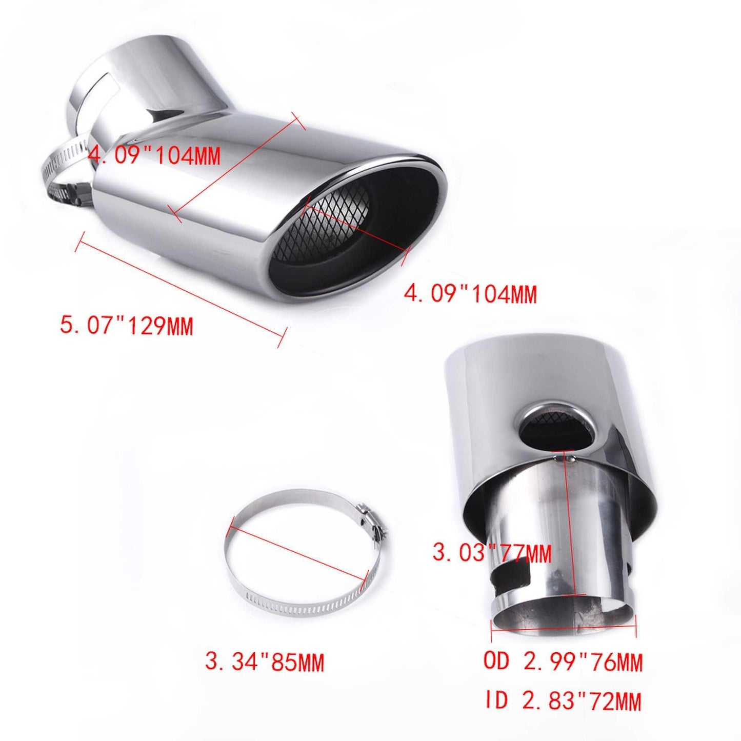 Universal 1 Pair Range Rover Diesel Exhaust Muffler Exhaust Tip