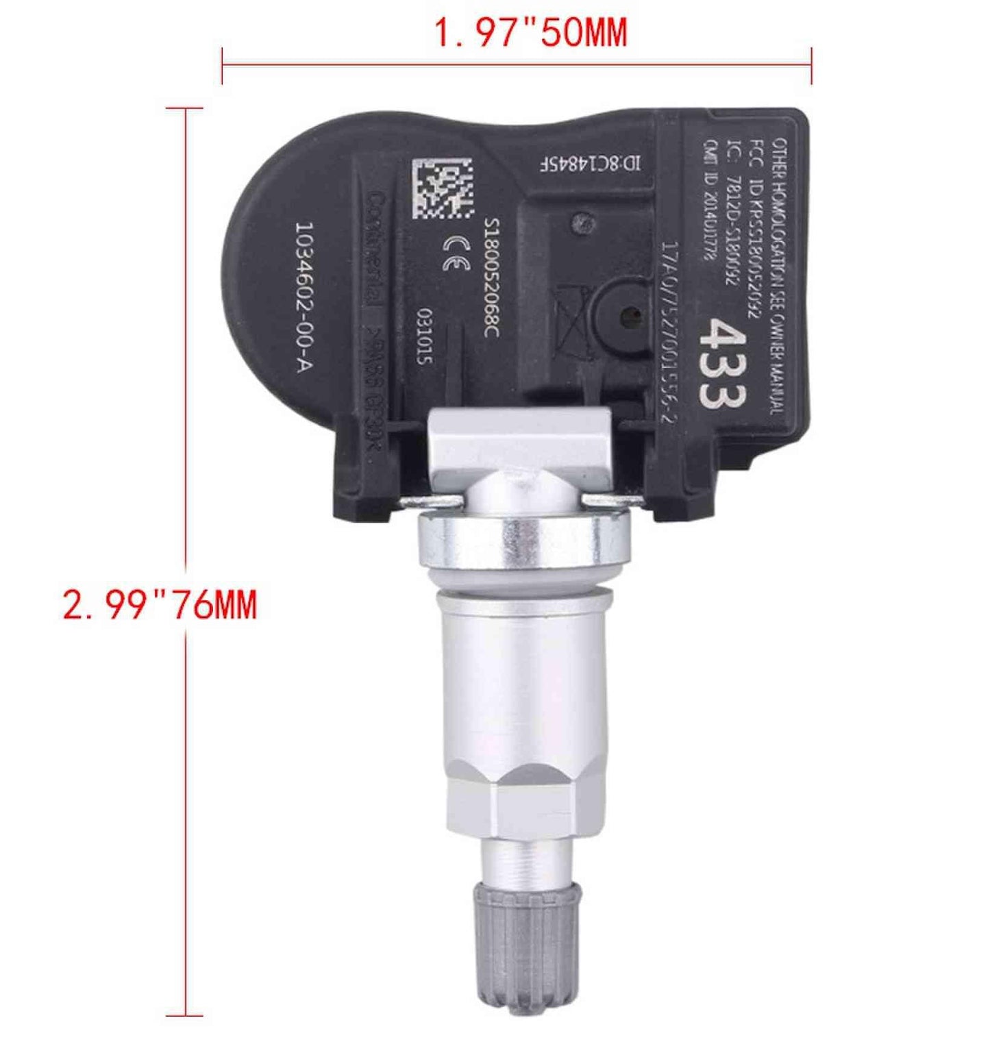 4Pcs Tire Pressure Monitoring System Sensor for Tesla OEM 103460200A