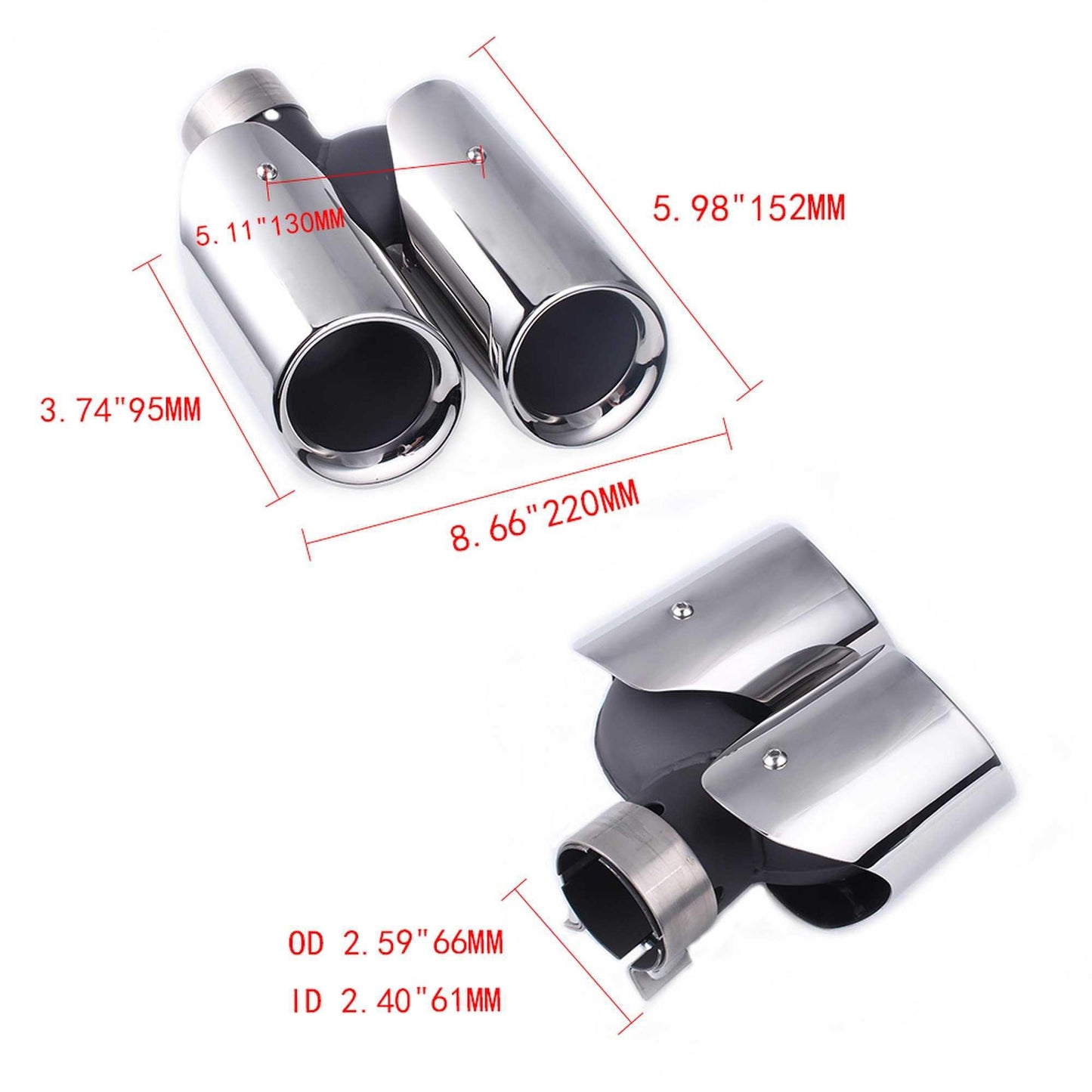 2014 Porsche Macan Dual Exhaust Tips Exhaust Muffler