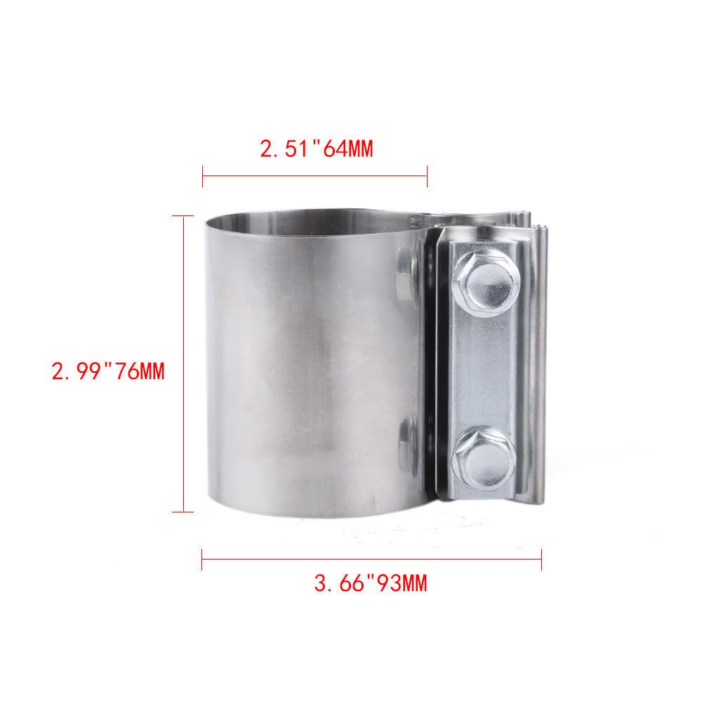 2.25" 2.5" 3.0" Exhaust Lap Joint Exhaust Clamp,Butt Joint Band Clamp Sleeve Coupler