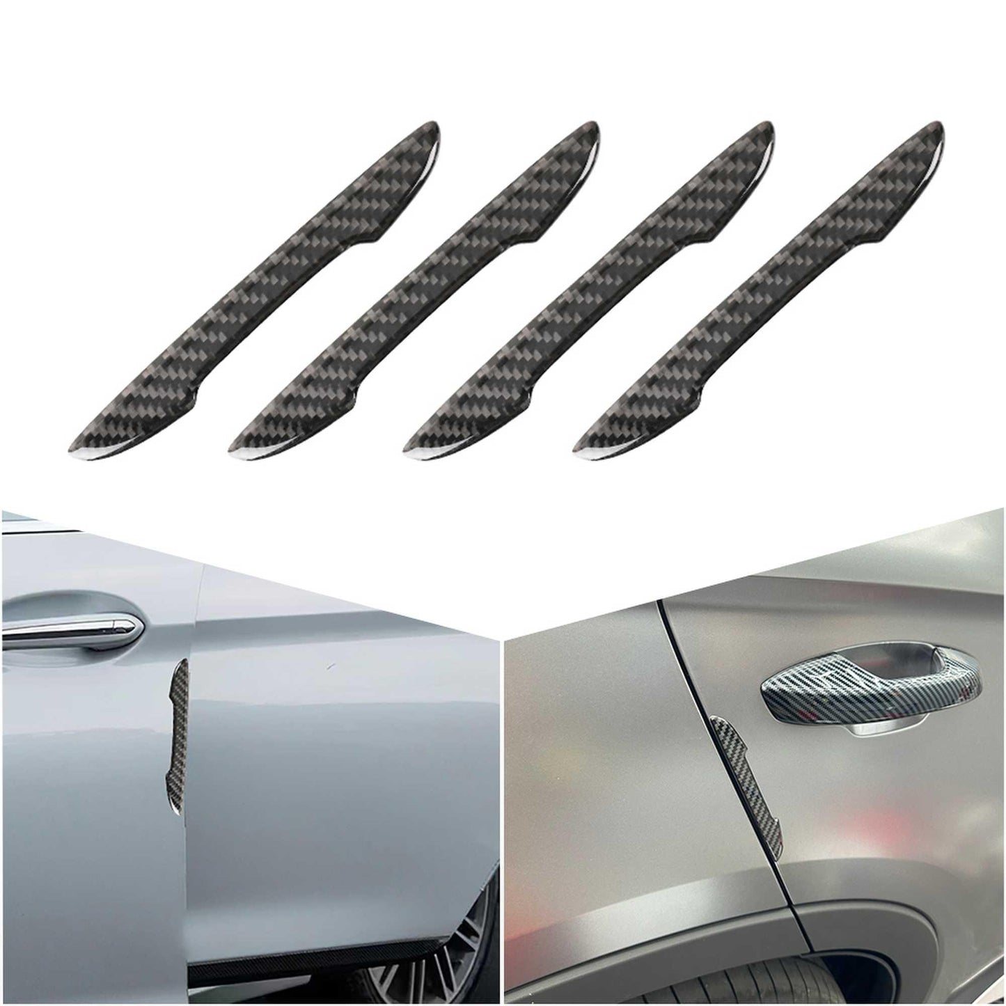 Carbon Fiber 4Pcs Car Door Anti-Collision Strip protection Sticker