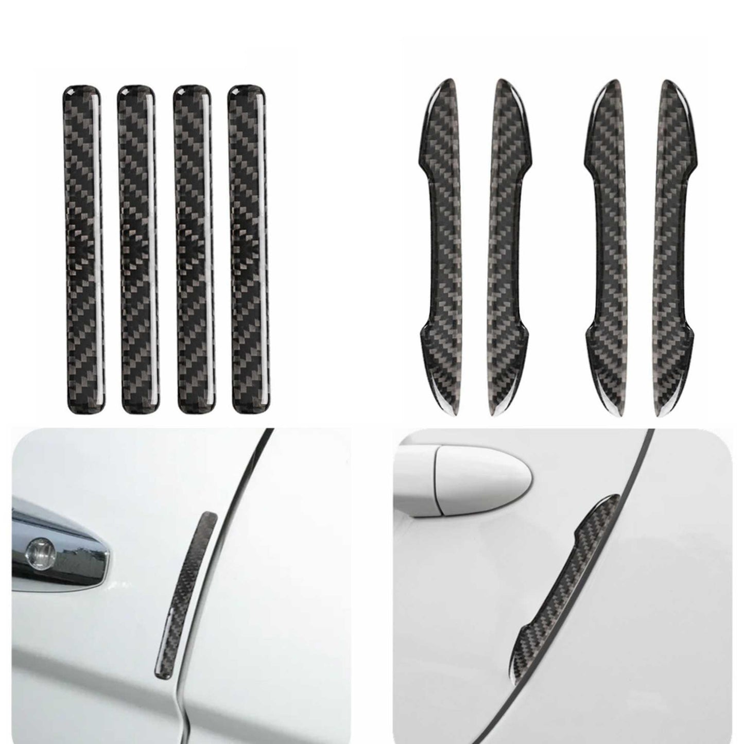 Carbon Fiber 4Pcs Car Door Anti-Collision Strip protection Sticker