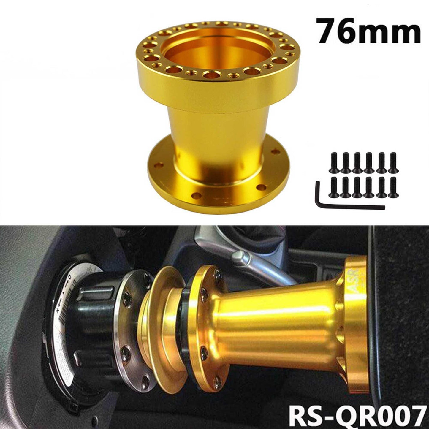 Steering Wheel Hub Adapter Spacer 51MM/76MM/101MM Modified Steering Wheel Heightening