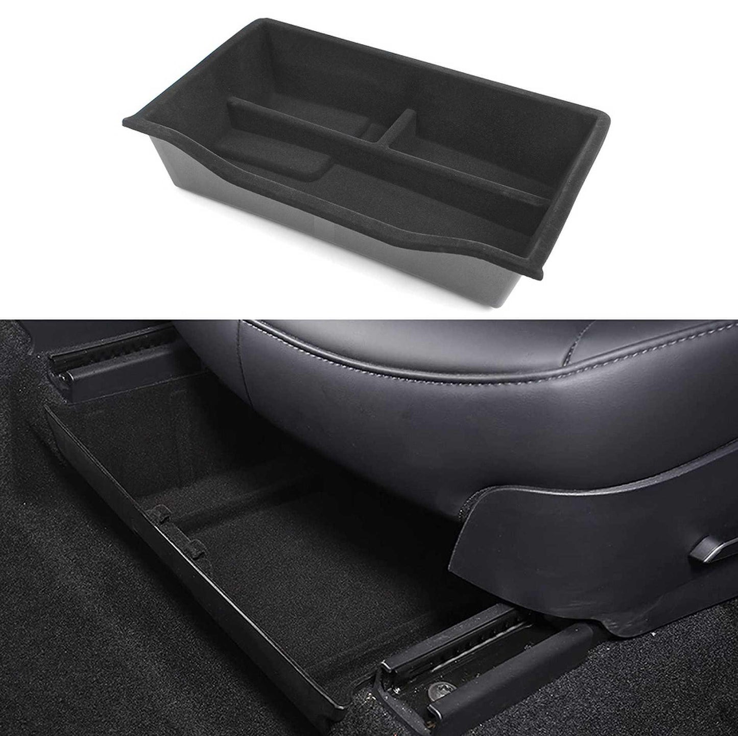 Main and Co-Pilot Passenger Seat Storage Box for Tesla Model Y 2020-2021
