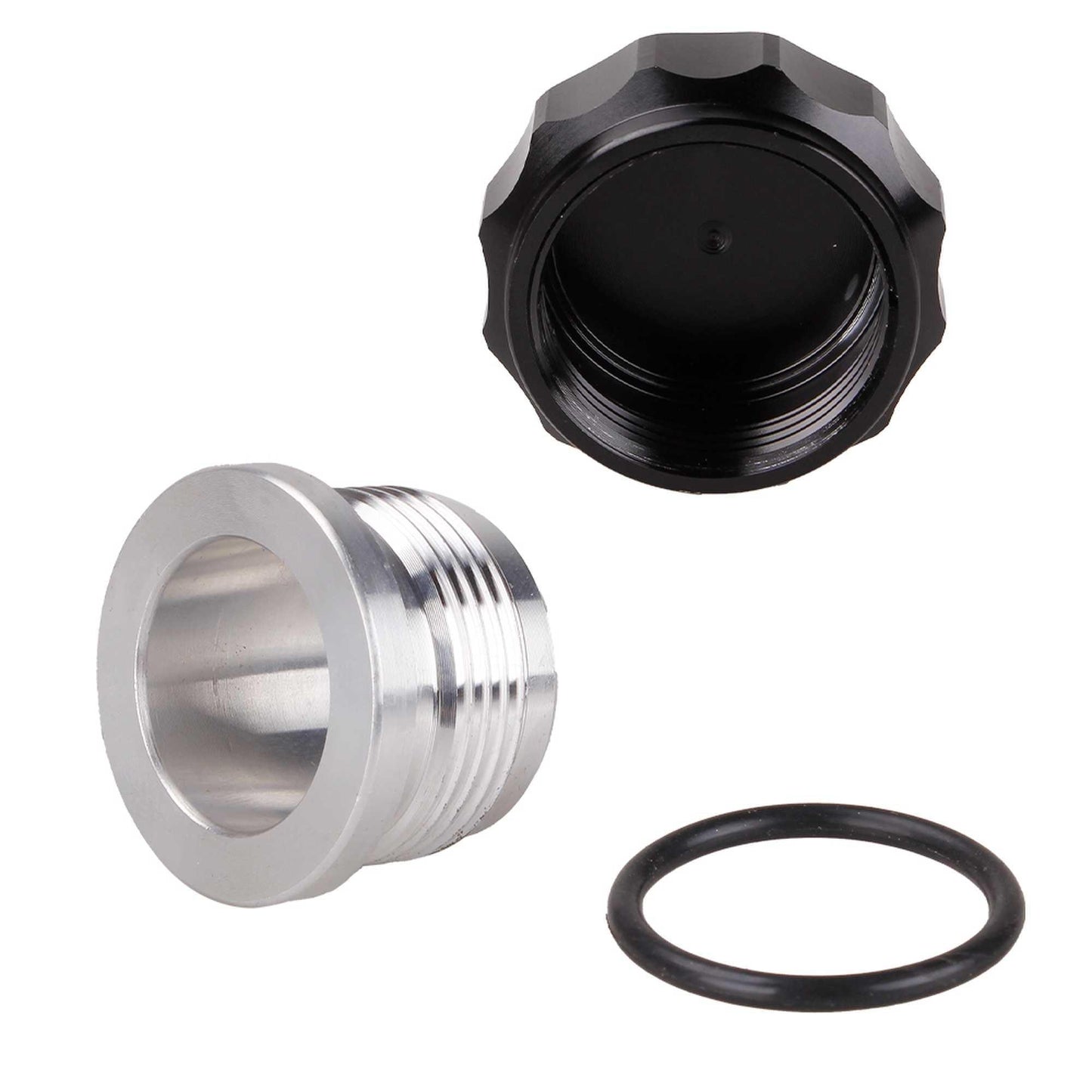 Aluminium Weld on Filler Neck and Cap Oil Fuel Surge Tank Water Tank Radiator Coolant Reservoir Cap