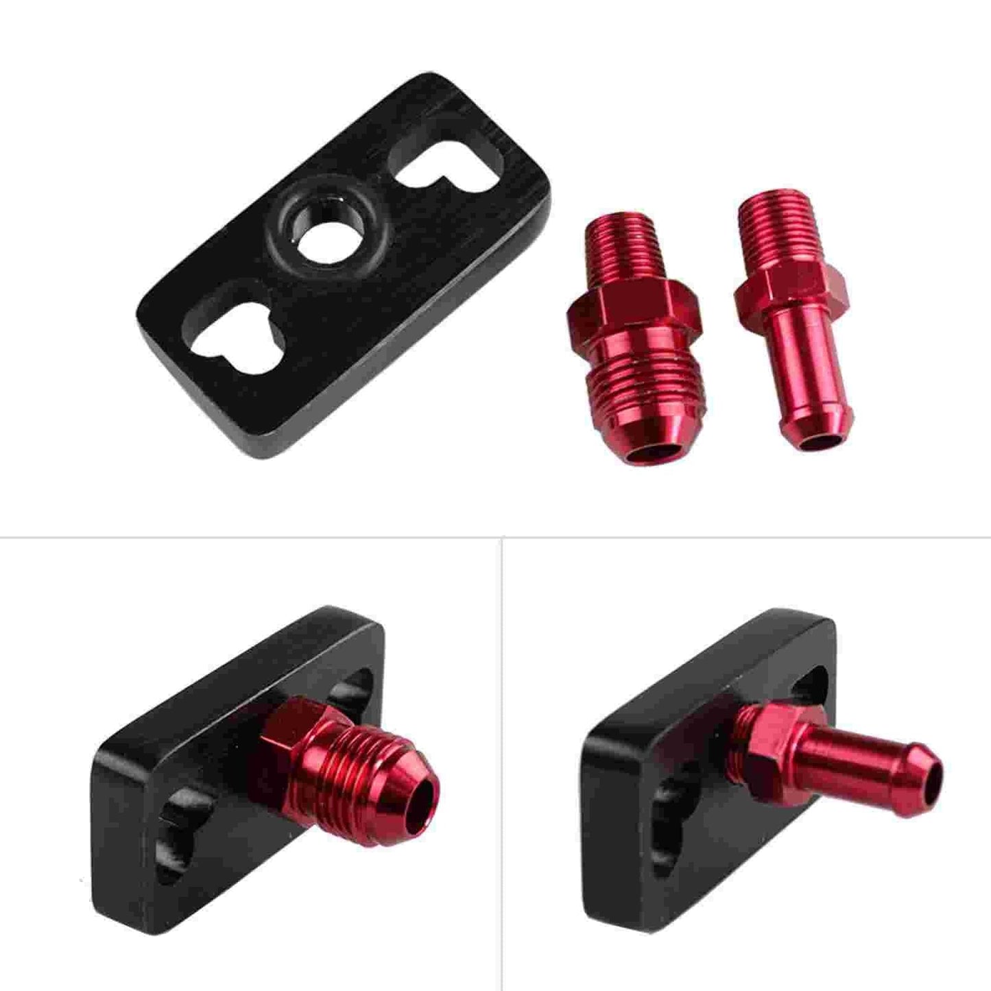 Car Turbo Fuel Rail Delivery Regulator Adapter Kit for Honda Mitsubishi Toyota