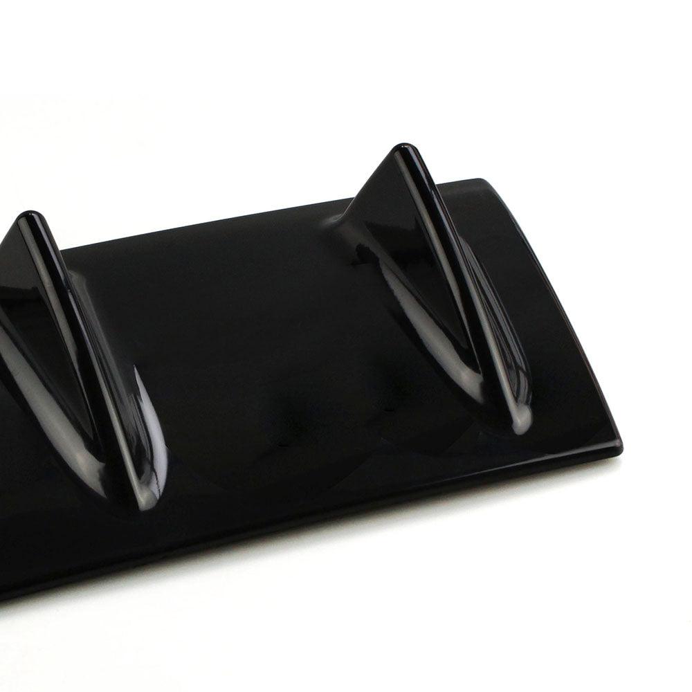 Universal 14 inch ABS Rear Bumper Lip Chassis Diffuser Spoiler Shark 3 Fin Style Rear Chassis Protection Spoiler