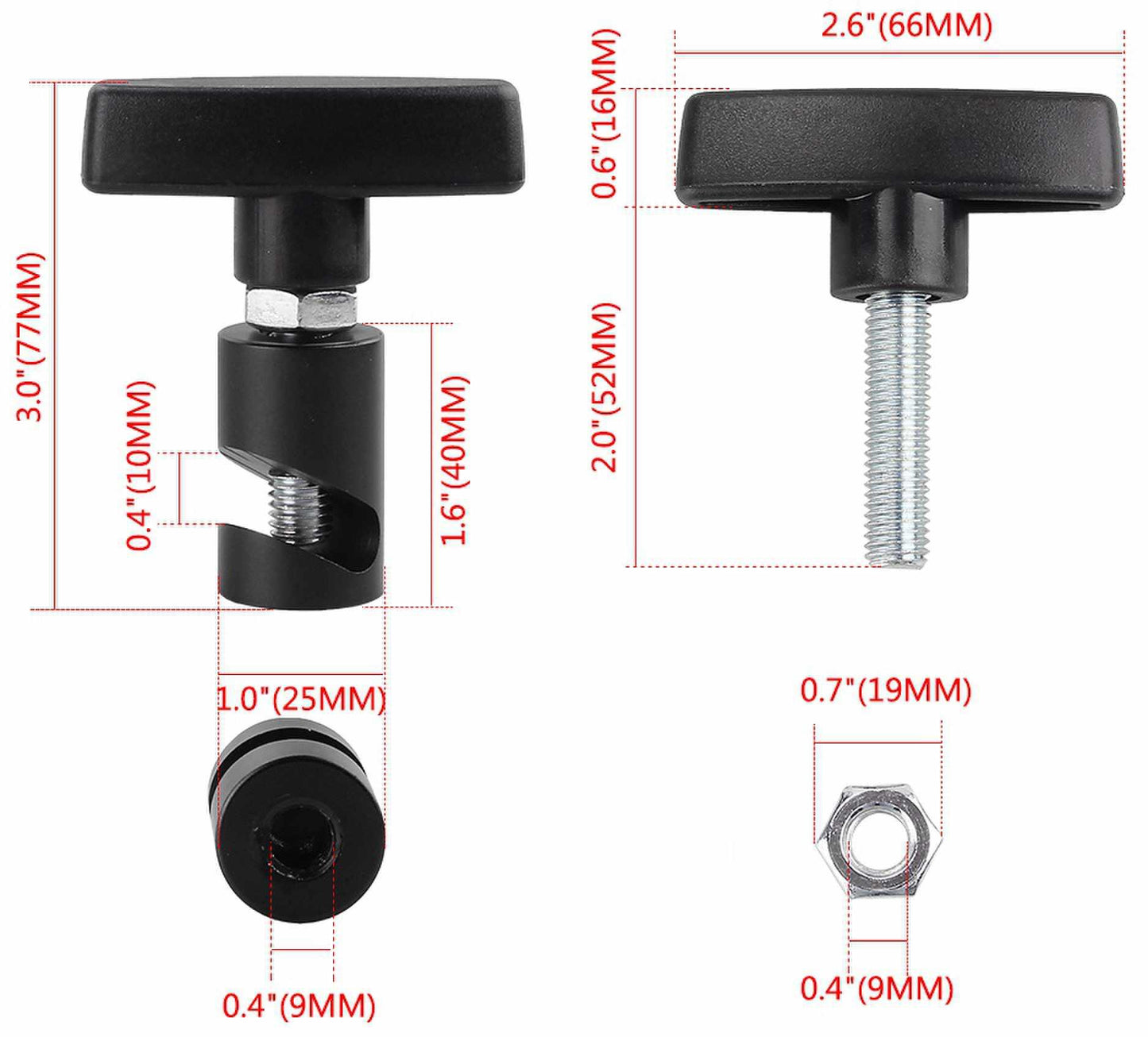 Universal Aluminum Car Hood Holder Trunk Air Pressure Anti-Slip Engine Cover Lifting Support Rod