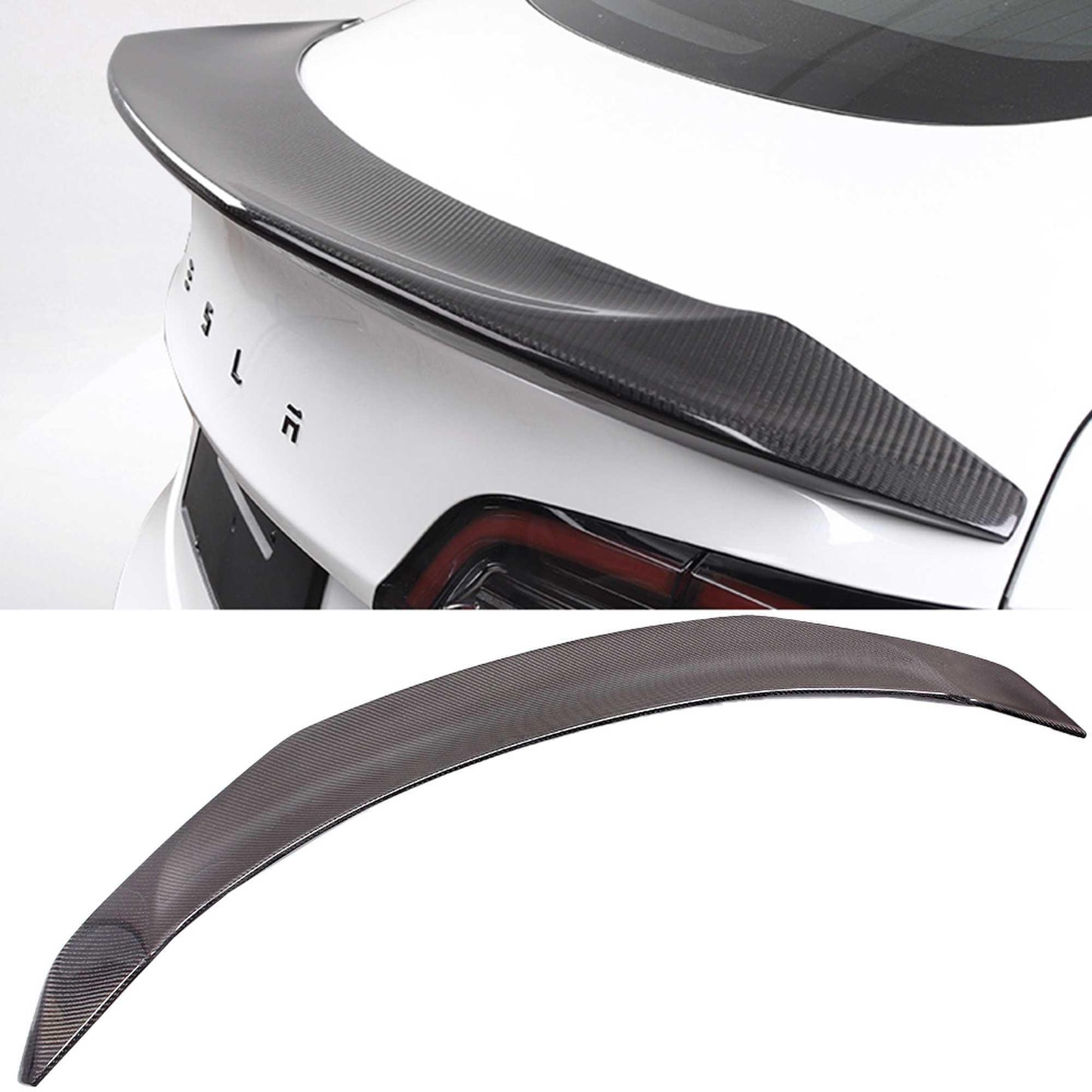 2017-2021 Tesla Model 3 Carbon Fiber Spoiler V Style