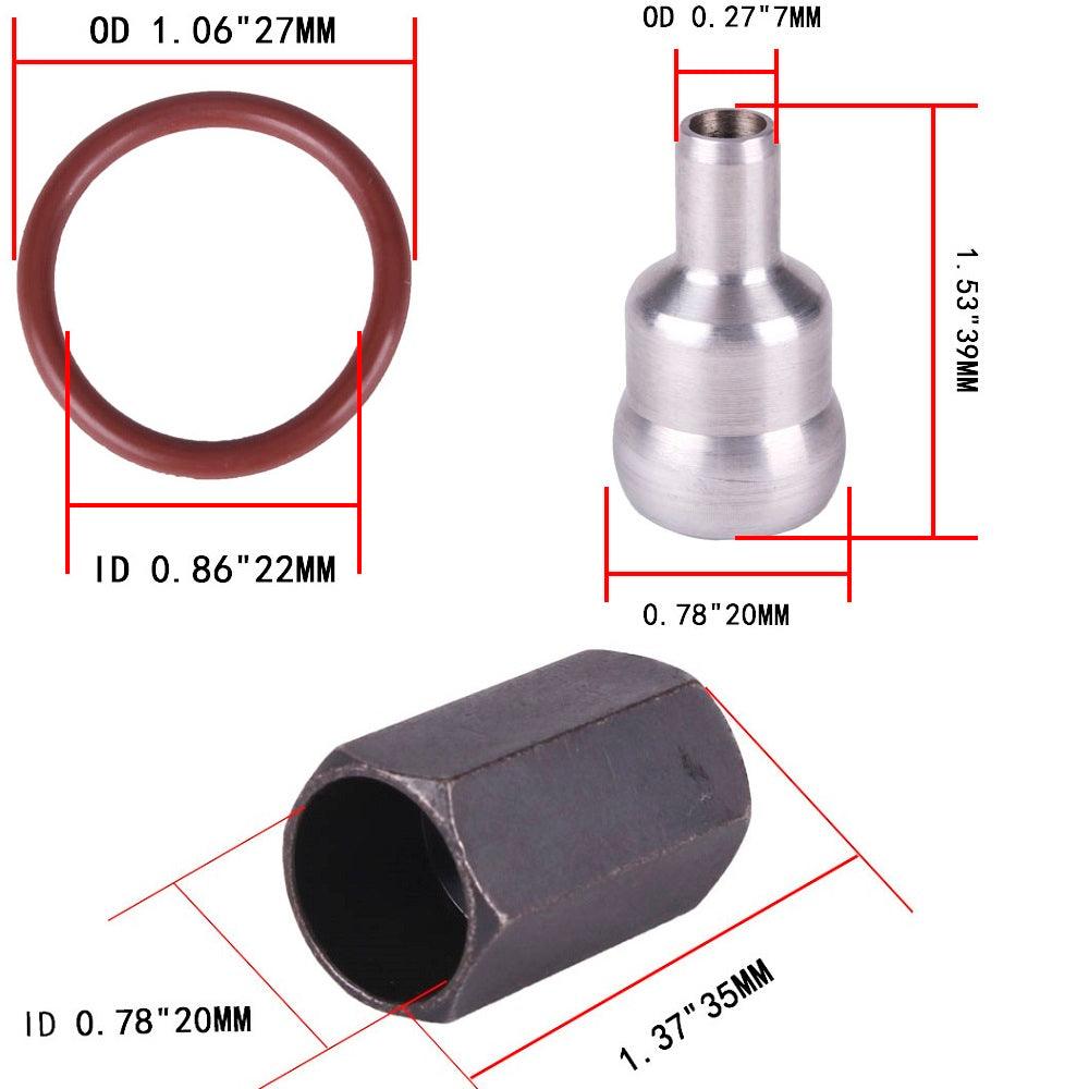 8 Pcs/Set 6.0L High Pressure Oil Rail Ball Tube Repair Kit with Tool New for Ford F-250/F-350 2003-2010