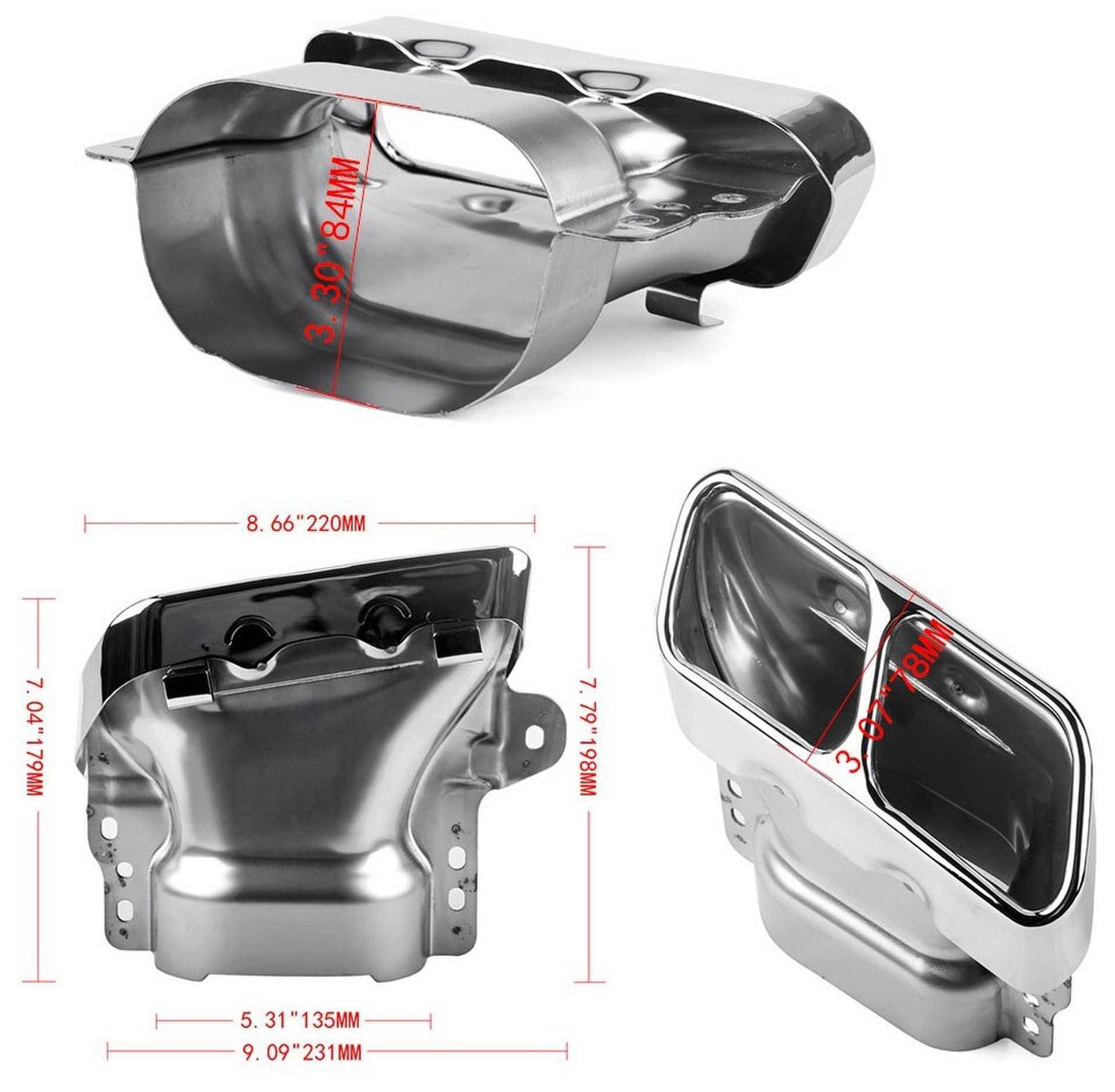 Mercedes Benz A45 W176 Dual Exhaust Tips Exhaust Muffler