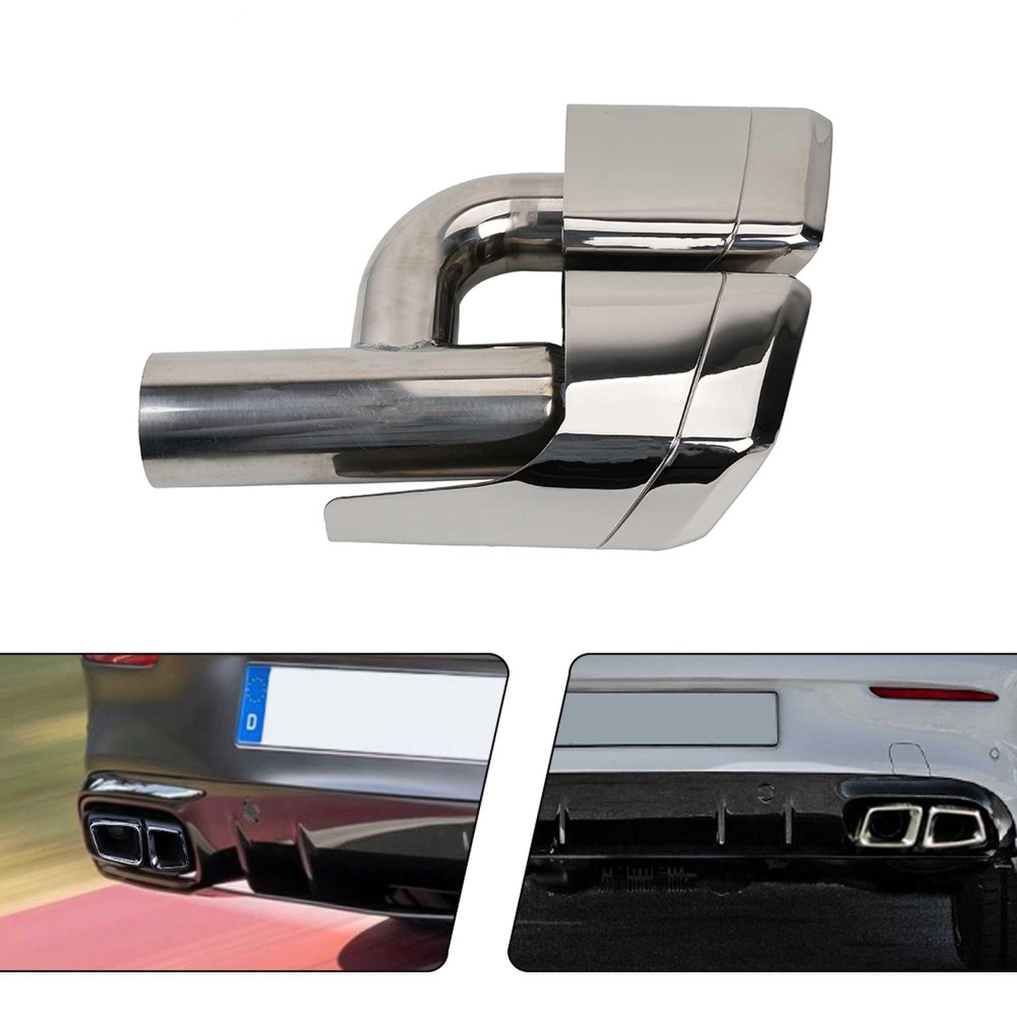 2006-2013 Mercedes Benz E Class W212 Dual Exhaust Tips Exhaust Muffler