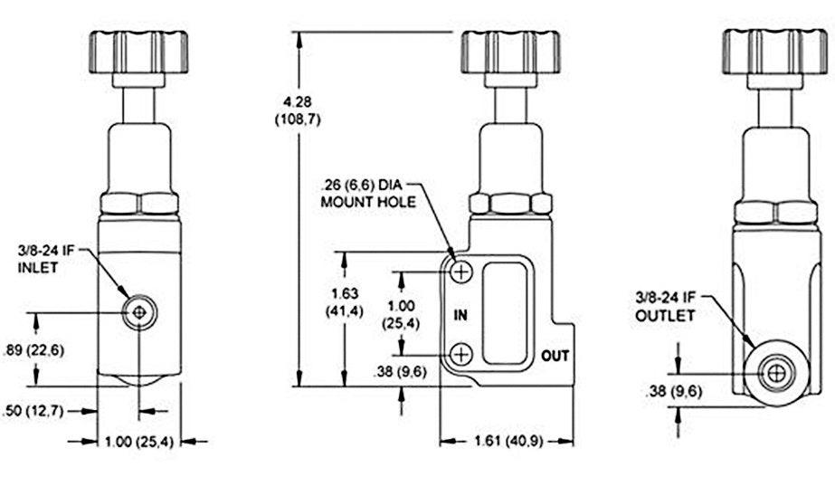 Universal Brake Proportioning Valve Brake Bias Pressure Regulator