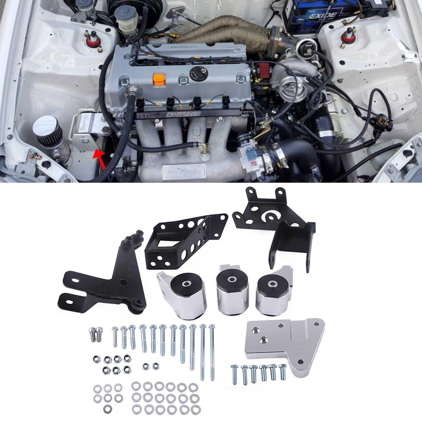 70A K-Series Engine Mounts for Honda Civic 92-95 EG K20 K24 EG Motor Swap Kit