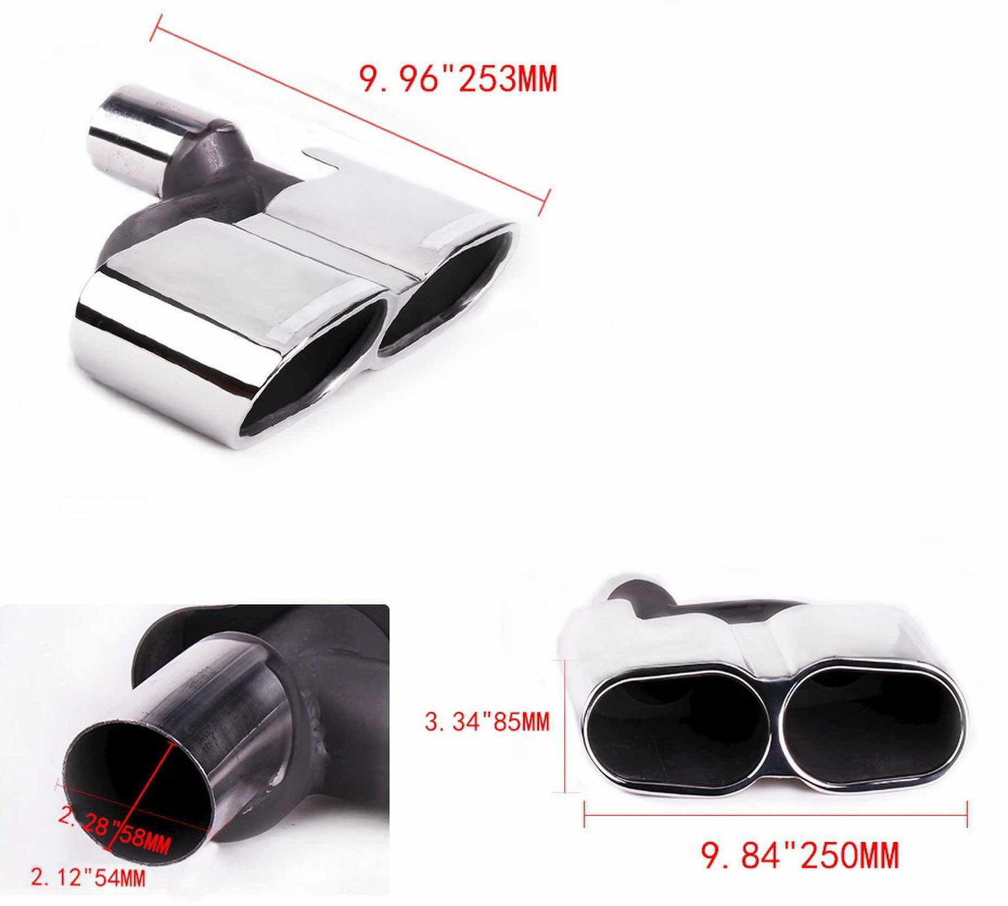 2008-2013 Mercedes Benz S Class W22 Dual Exhaust Tips Exhaust Muffler
