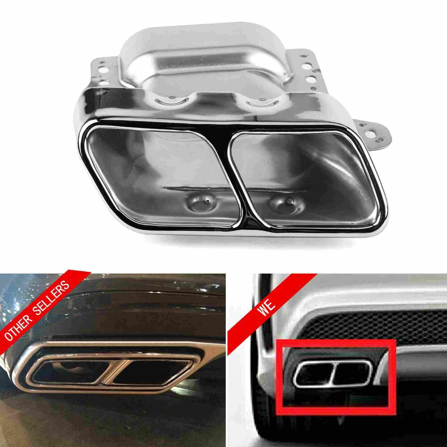 Mercedes Benz A45 W176 Dual Exhaust Tips Exhaust Muffler