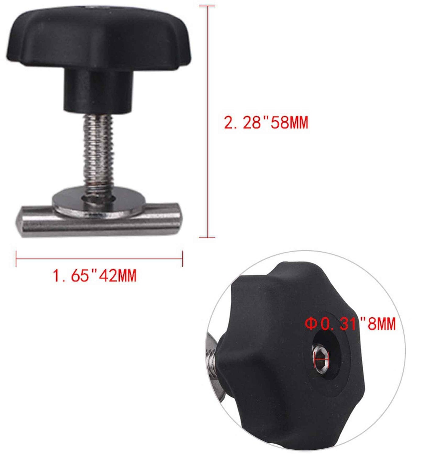 4Pcs Mounting Screws 50mm Locking Rail Multiflexboard for VW T5/T6 Multivan