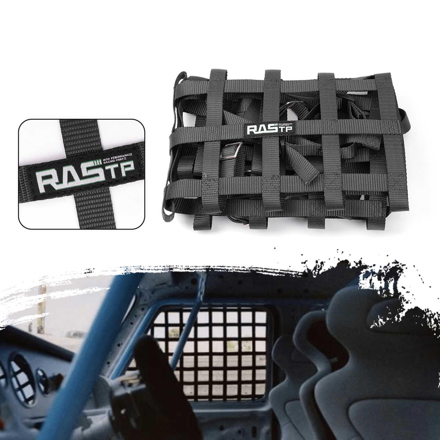 Race Car Window Net Ribbon Nylon Style 20"/23.6"x23.6"