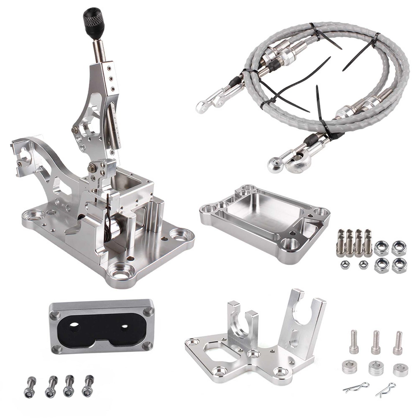 Billet Shifter Box Shifter Cable Bracket Transmission Set for K20 K24 K Swap EG EK K-Series Civic