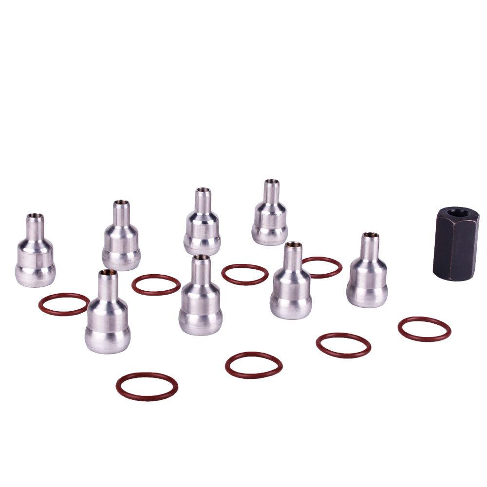 8 Pcs/Set 6.0L High Pressure Oil Rail Ball Tube Repair Kit with Tool New for Ford F-250/F-350 2003-2010