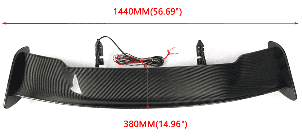 Universal Carbon Fiber Electric Lift Rear Spoiler Rear Trunk Sedan Spoiler