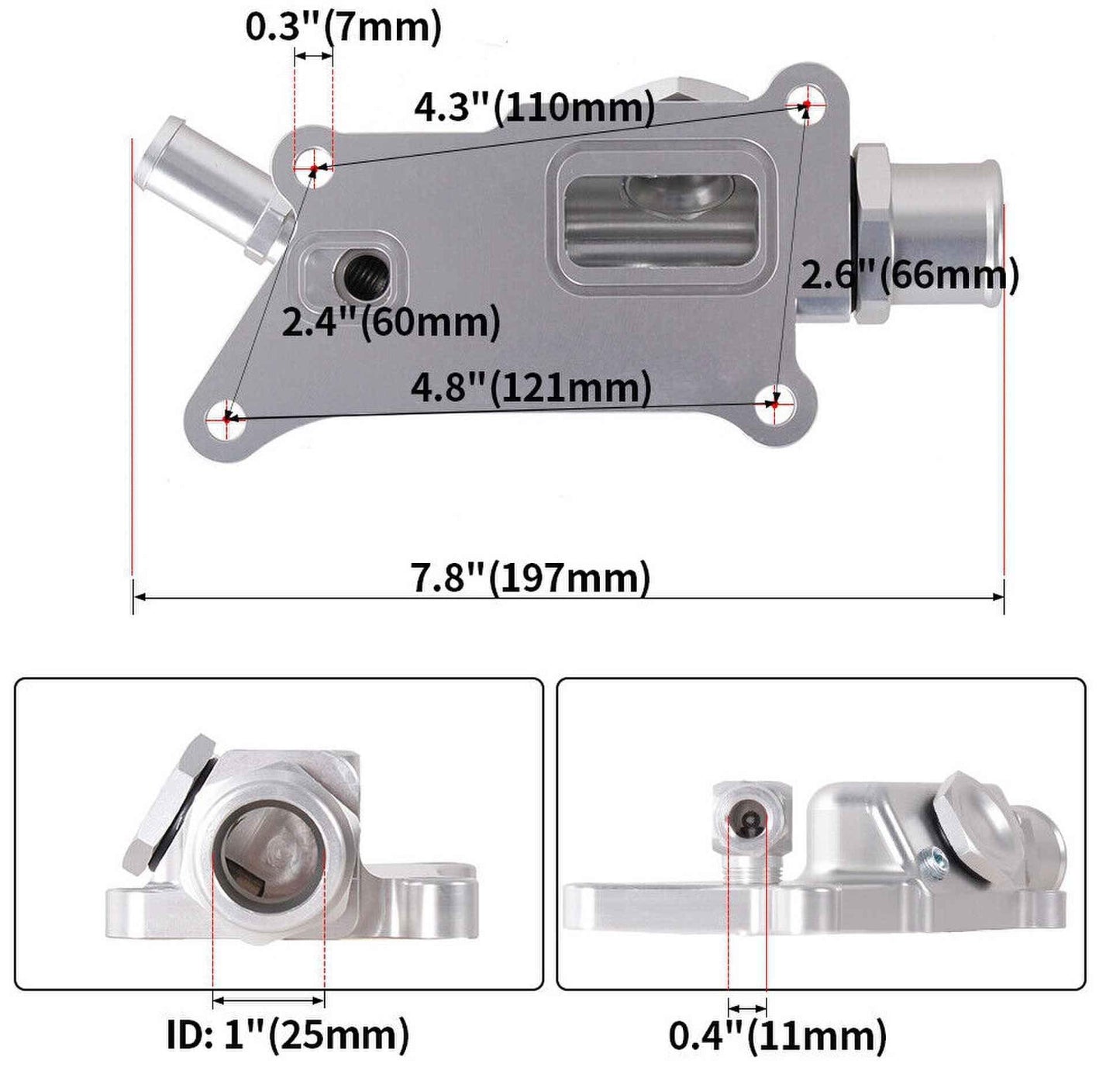 Upper Coolant Housing with Elbow Filler Neck Hose for K-Series K20Z3 K24