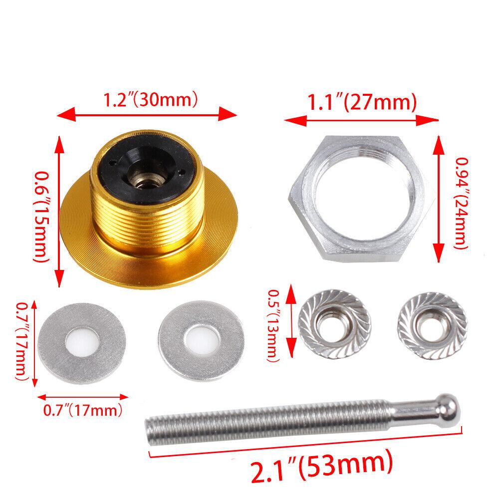 2Pcs Hood Pins Lock Clip Kit for Car Bumper License Plate Hood