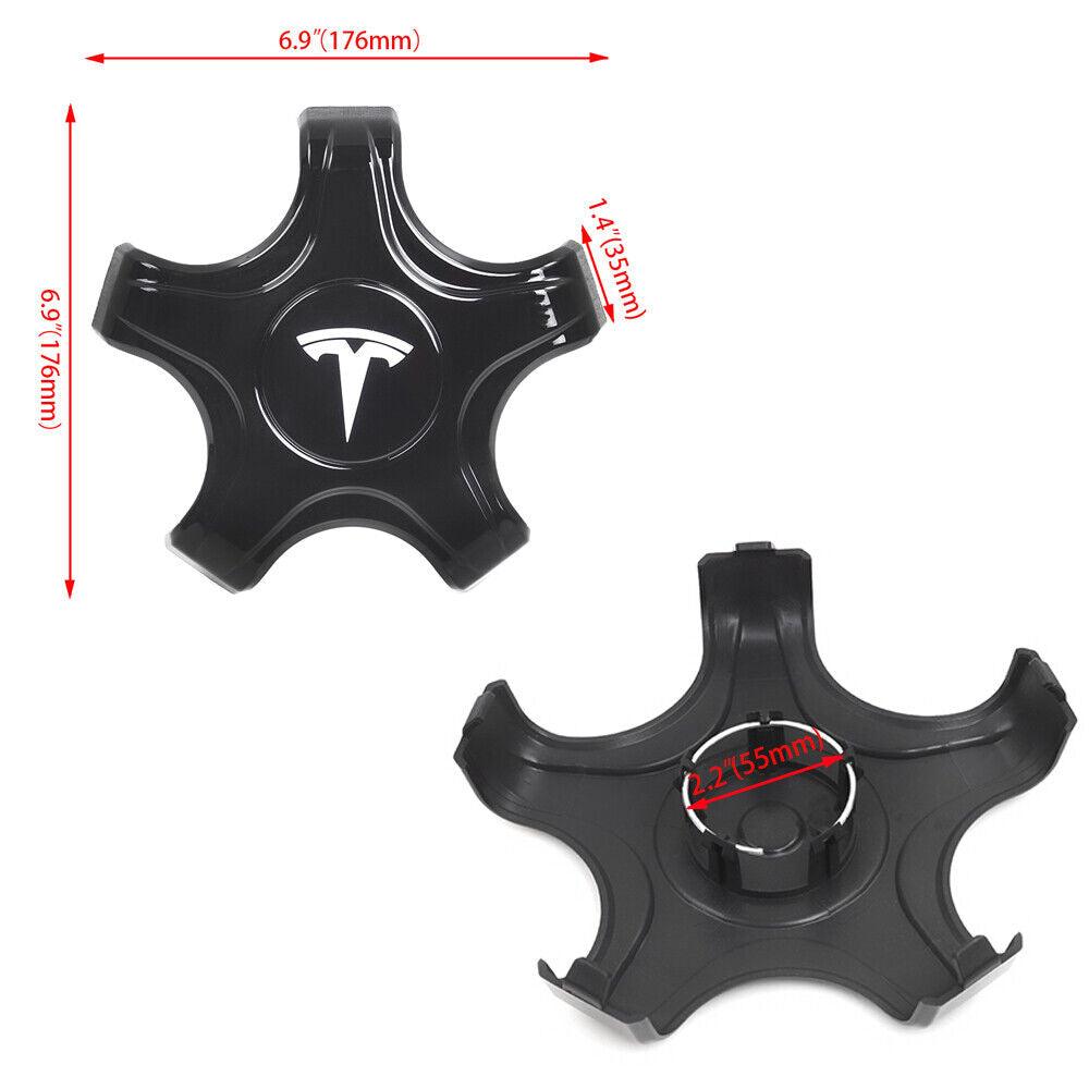 4Pcs Carbon Fiber Tesla Model 3 Wheel Center Hub Caps
