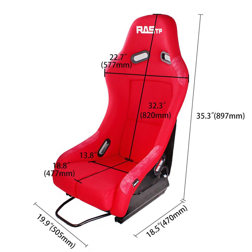 Large Fiber Glass Bucket Rucket Racing Seat with Bracket Mount