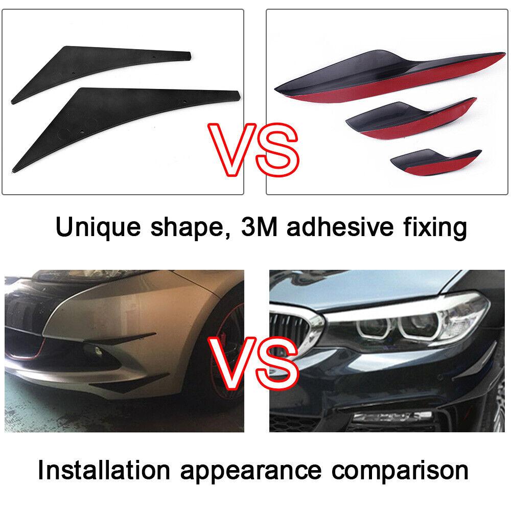 6Pcs Universal Front Bumper Spoiler Canards Decoration