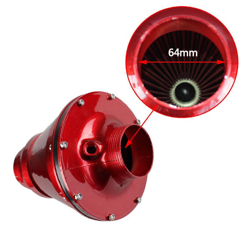 Universal 70mm Cold Air Filter Closed Intake System High-Flow Air Filter Kit