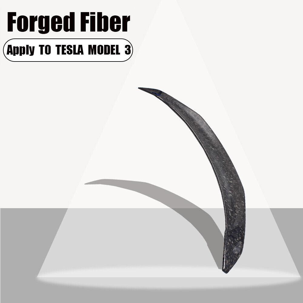 2017-2021 Tesla Model 3 Spoiler Forged Carbon Fiber V Style