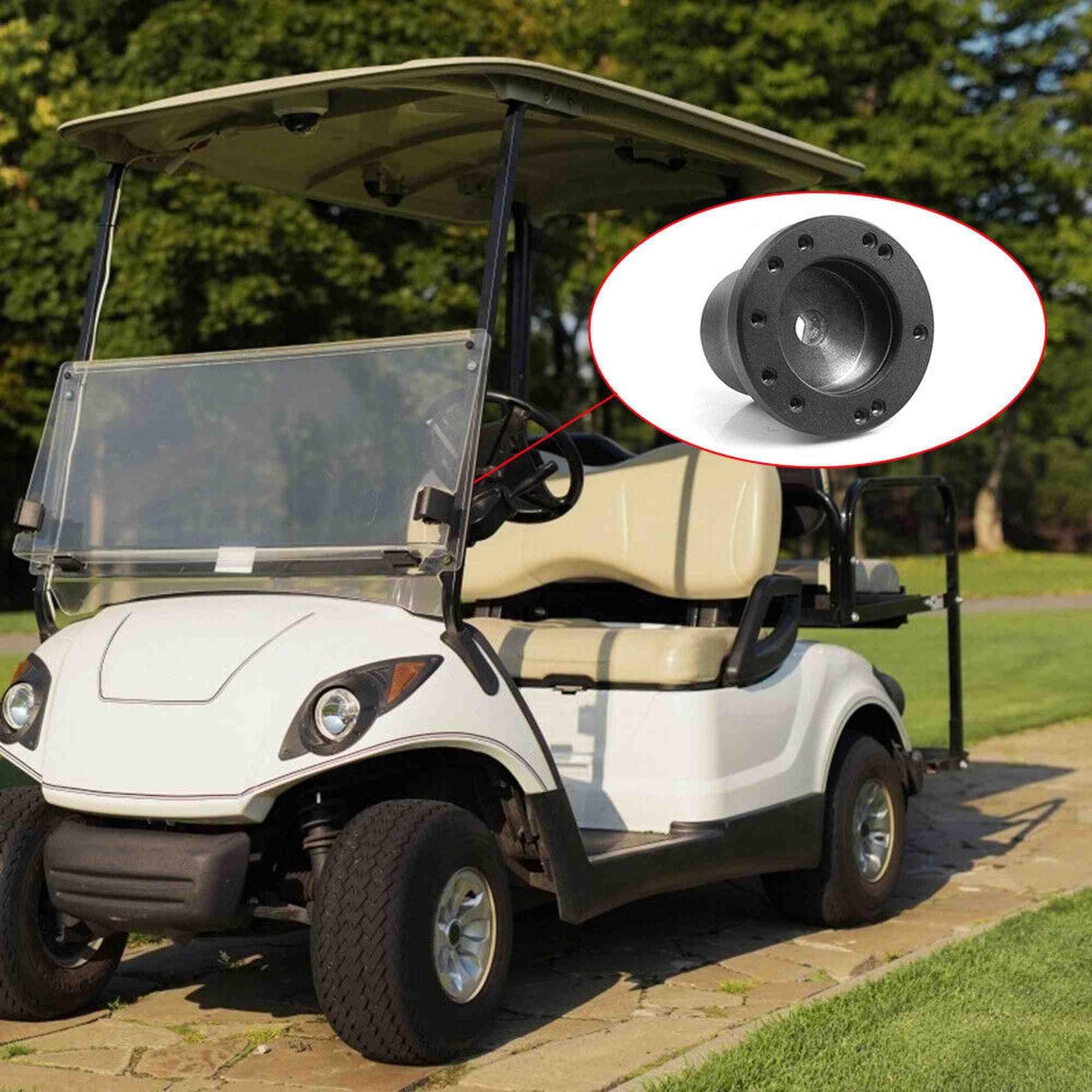 Golf Cart Steering Wheel Adapter 5/6 Hole Hub Sports Boss Kit